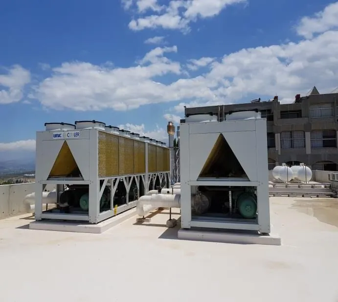 Rooftop chiller plant installation